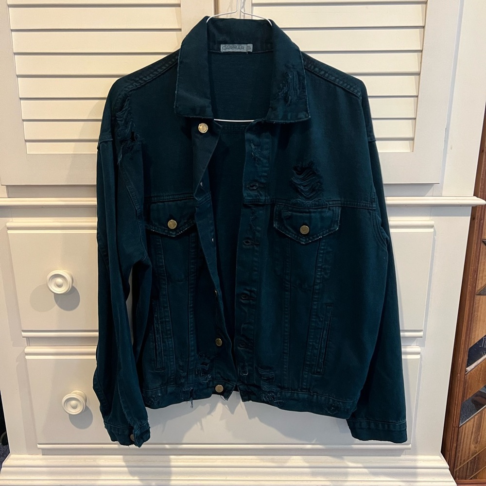 Dark Teal Denim Jacket